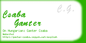 csaba ganter business card